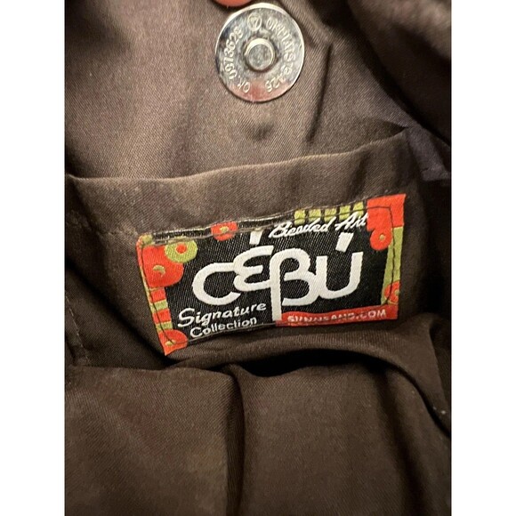 CeBu Beaded Art Signature Collection Boho Purse hand Bag Purple Y2K - Picture 3 of 4